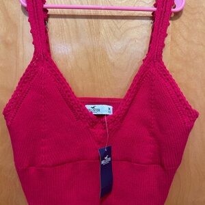Hollister Vibrant Red Knit Top